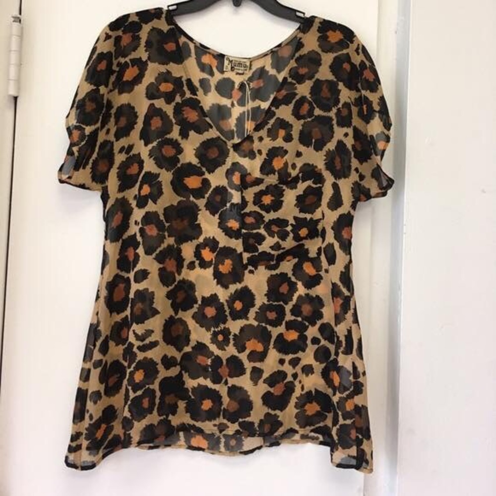 Original MU Sheer Tunic- Leopard